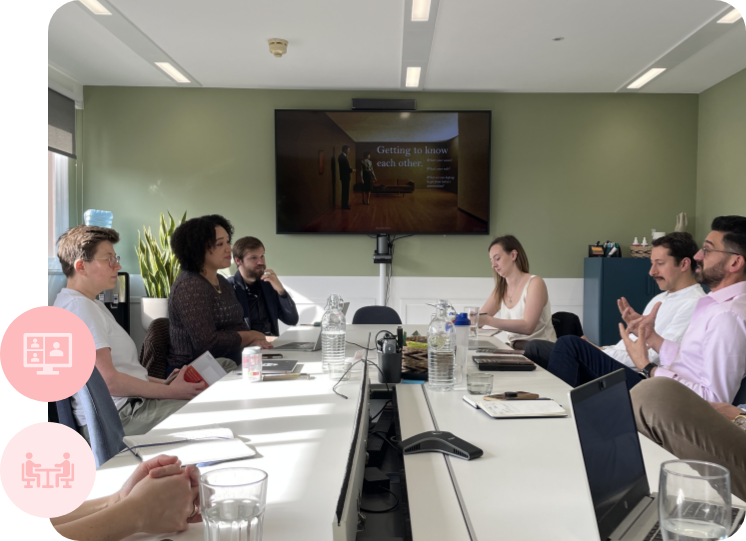 Live Session People around a meeting table